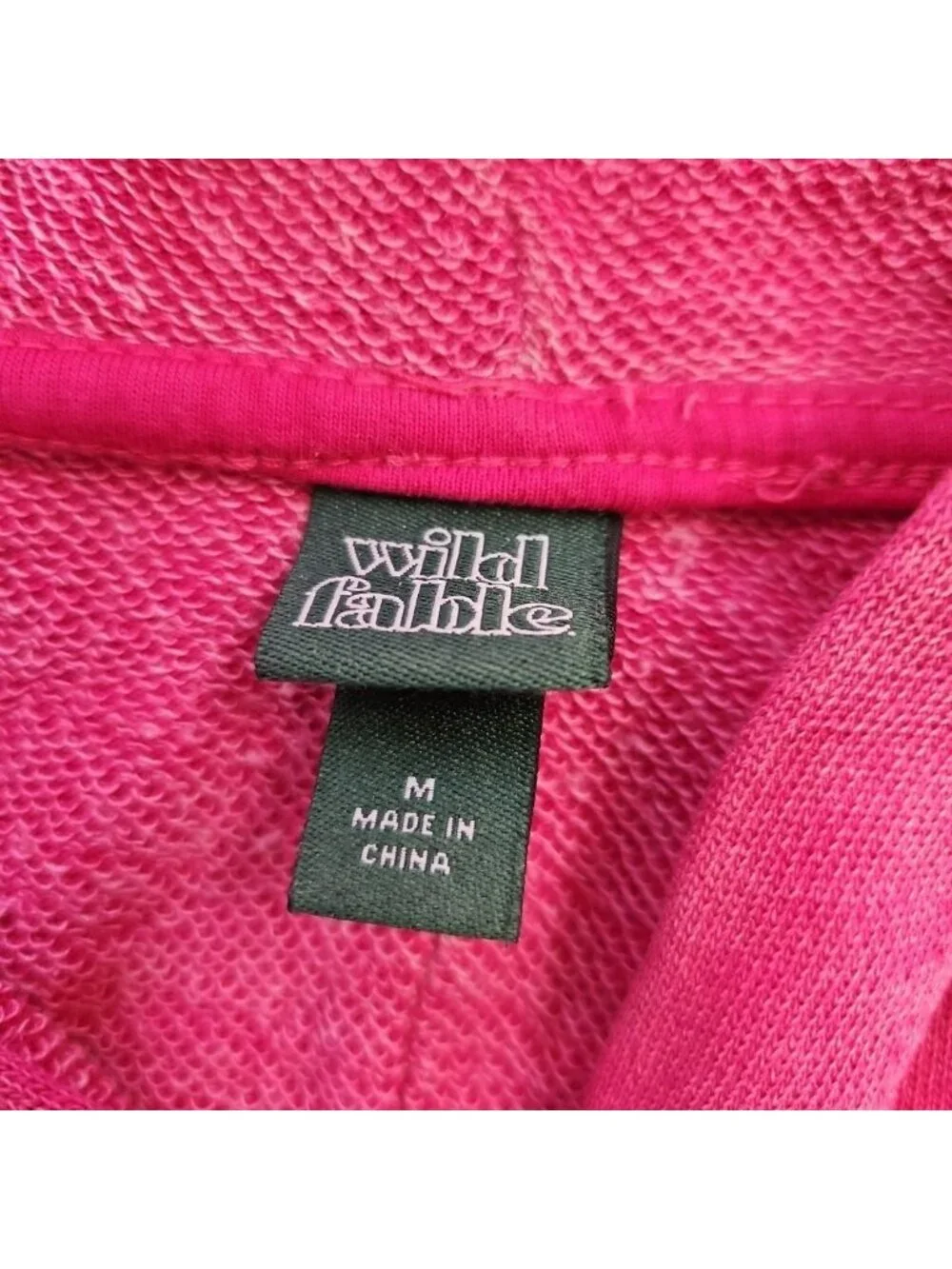 Wild Fable Sz M Pink Lightweight French Terry Pocket Casual Hoodie Sweatshirt - Picture 3 of 8